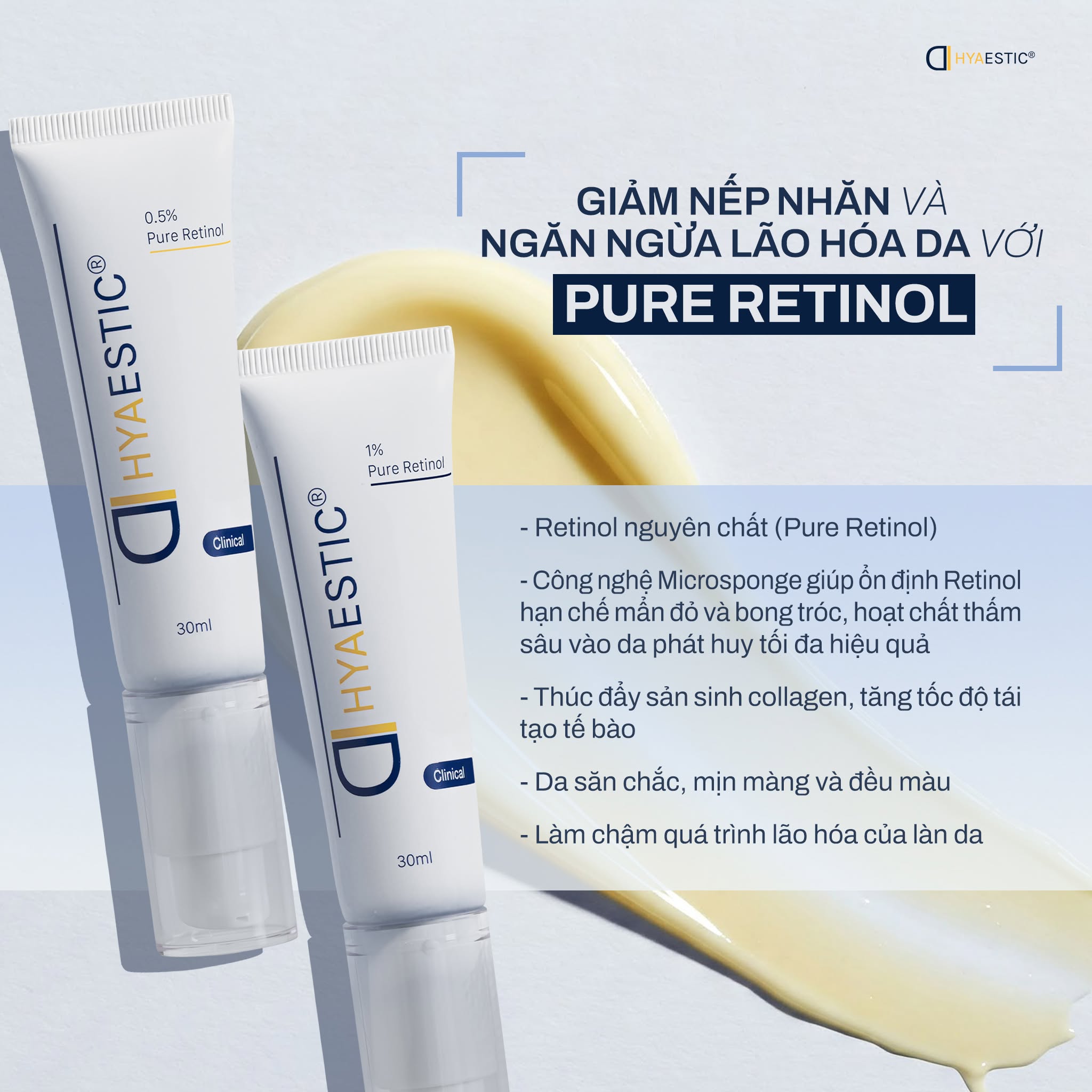 Tinh chất tái tạo da chống lão hóa Hyaestic 1% Pure Retinol 30ml 1.jpg