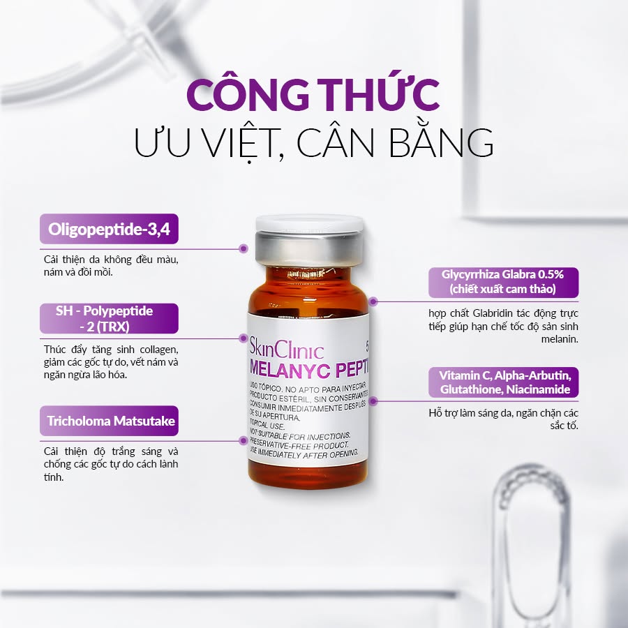Tinh chất vial sáng da mờ thâm nám tàn nhang chống lão hóa SkinClinic Melanyc Peptide 2.jpg