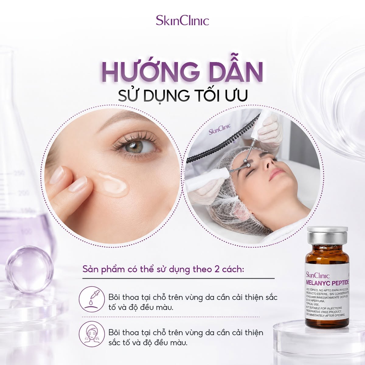 Tinh chất vial sáng da mờ thâm nám tàn nhang chống lão hóa SkinClinic Melanyc Peptide 1.jpg
