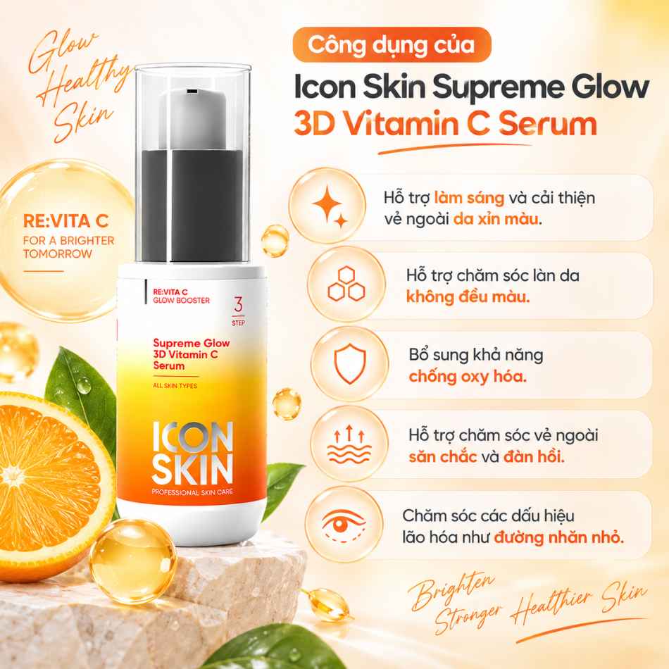 Tinh chất vitamin cải thiện chống lão hoá da Icon Skin Supreme Glow 3D Vitamin C Serum (5).jpg