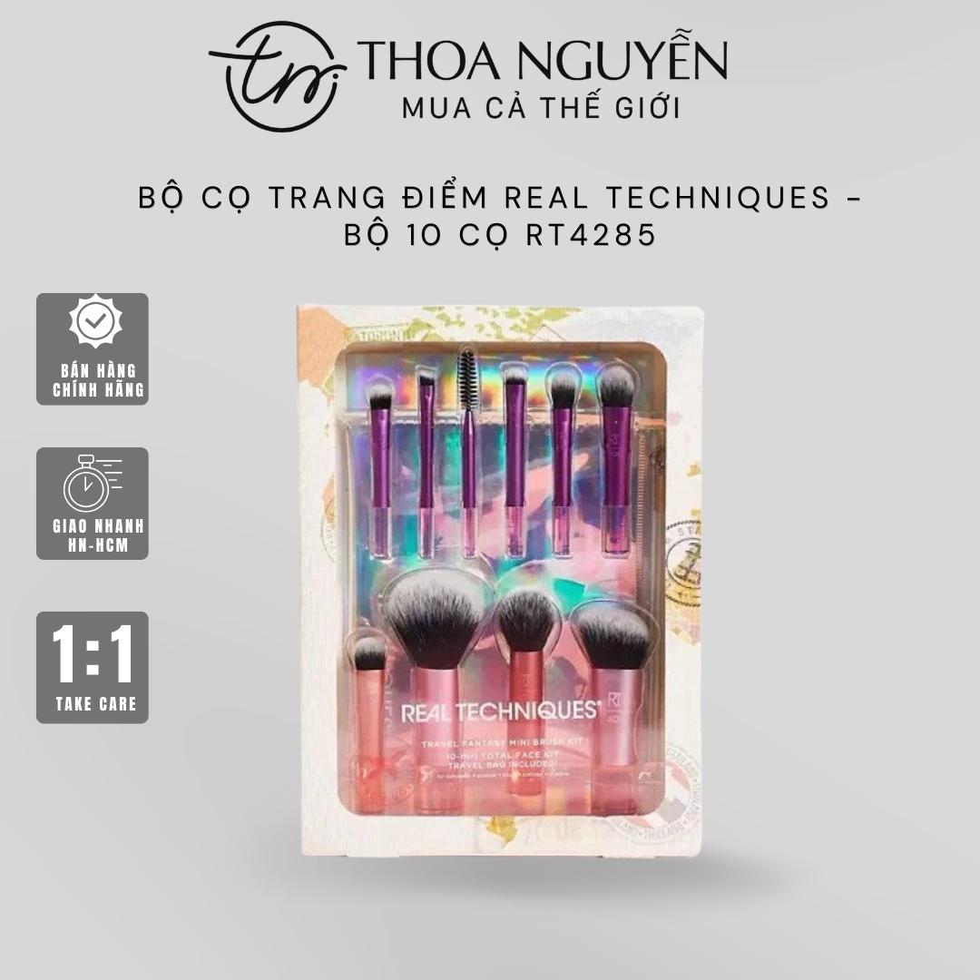 Bộ cọ trang điểm Real Techniques - Bộ 10 Cọ RT4285