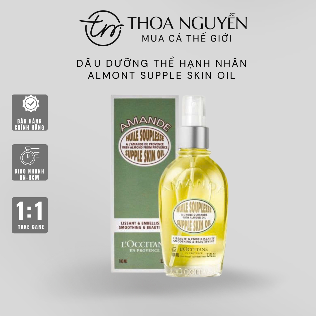 Dầu Dưỡng Thể Hạnh Nhân Almond Supple Skin Oil - 100ML