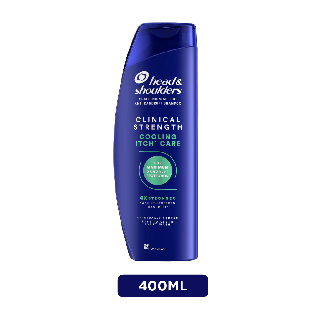 Dầu gội Head & Shoulders Clinical Strength bản Mỹ 400ml| Xanh: Da đầu ngứa