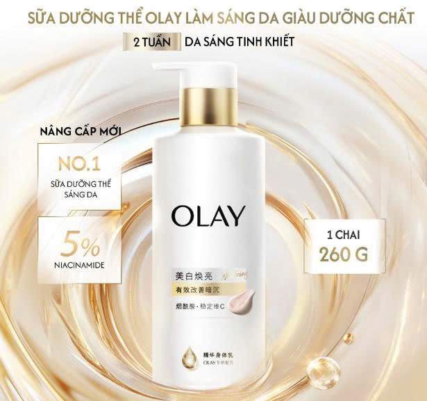 Dưỡng thể Olay B3 dưỡng trắng da - [CTY] Whitening 260g