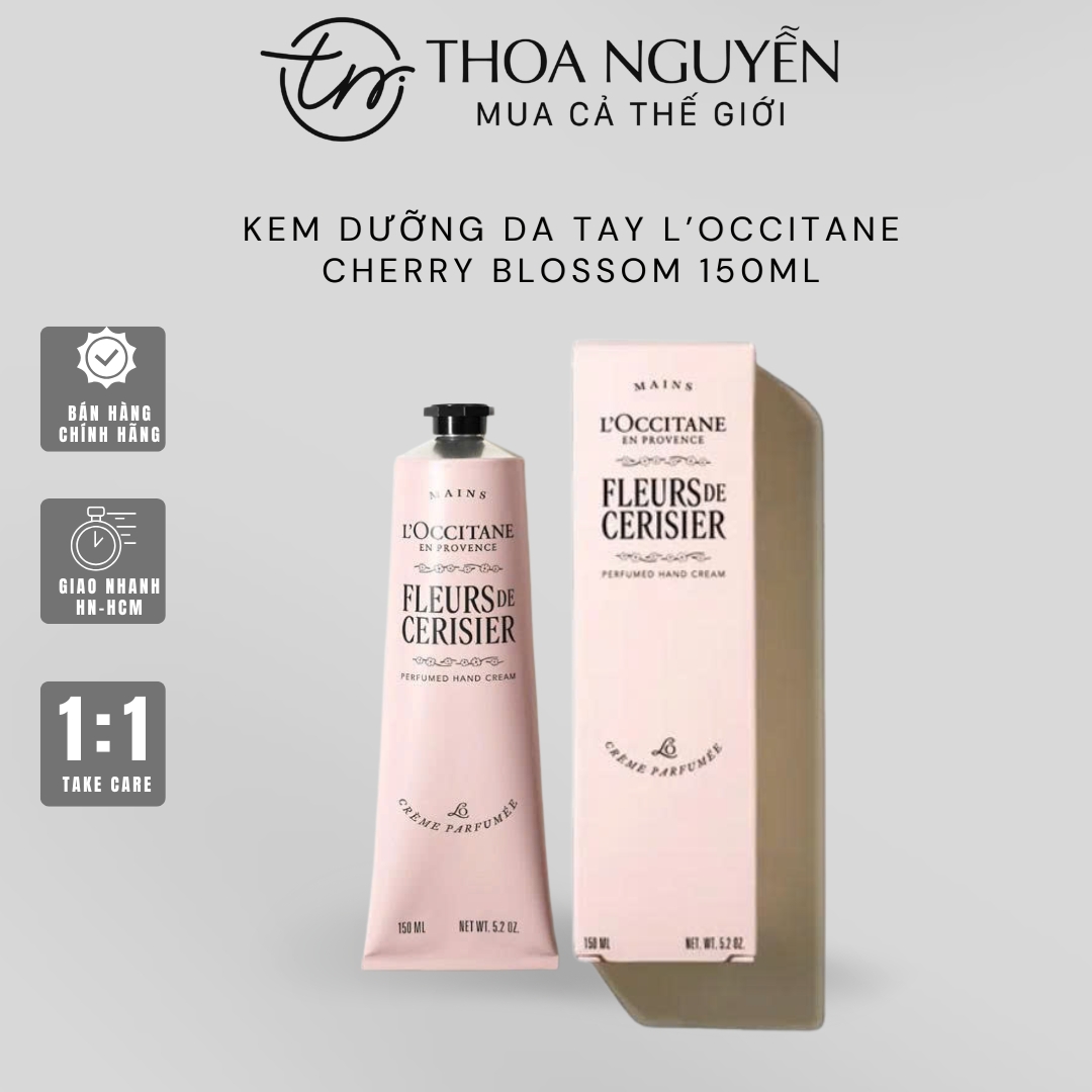 Kem Dưỡng Da Tay Loccitane Cherry Blossom Hand Cream - Cherry 150ml (New)