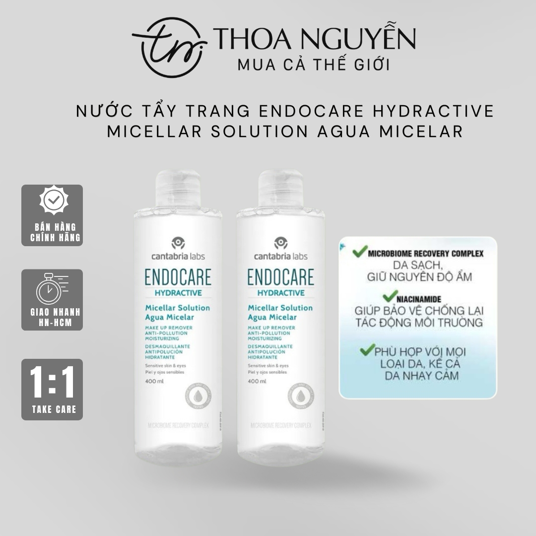 Nước tẩy trang ENDOCARE Hydractive Micellar Solution Agua Micelar - 400ML