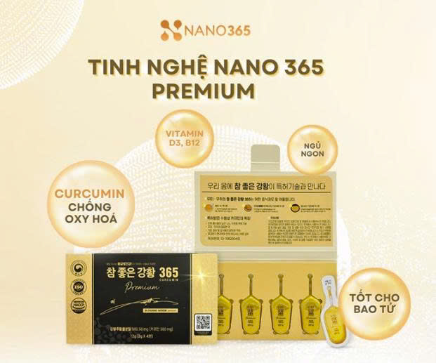 Tinh Nghệ Curcumin Nano Hàn Quốc 365 Hamin Bio - Hộp Đen Premium 32g x 3gr
