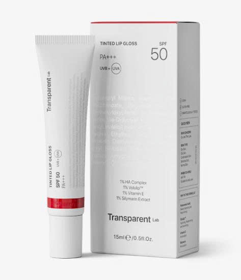 Transparent tinted lip gloss | Son dưỡng ẩm chống oxy hóa và chống nắng - Rose 15ml