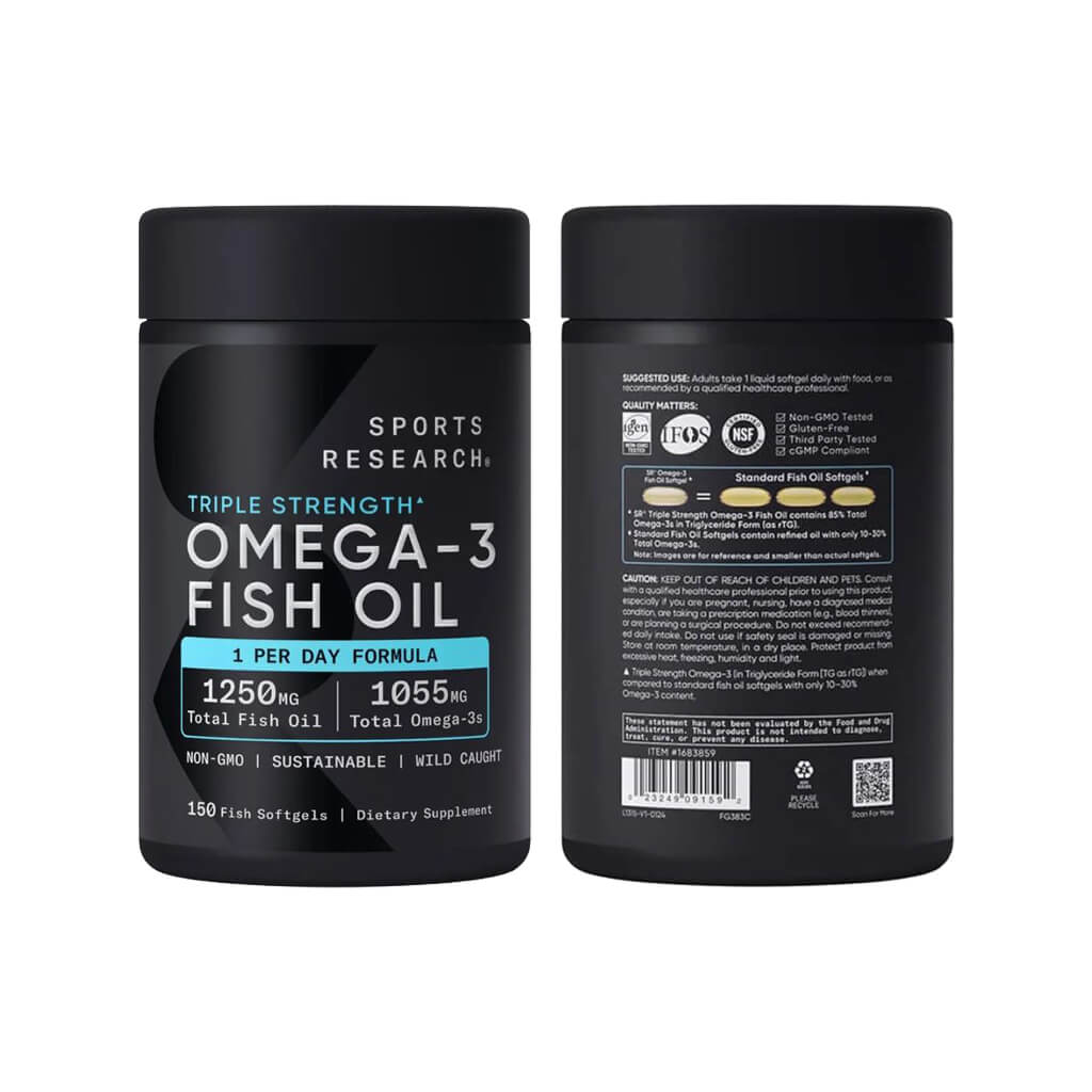 (HÀNG ORDER - ĐẶT TRC) Viên uống dầu cá Sport Reseach Omega 3 (SR) - Hộp 150 viên