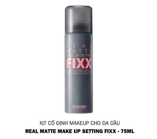Xịt Khoá Nền Makeup So Natural All Day Tight Make Up Setting Fixx - [CTY] Xám 75ml