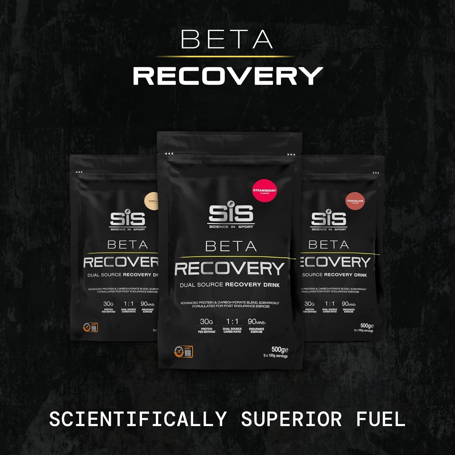 Bột Năng Lượng Phục Hồi SiS Beta Recovery 500g - Vị Dâu