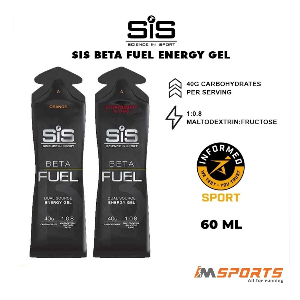 Gói Gel Năng Lượng SiS Beta Fuel Energy Gel - Vị Dâu, Chanh