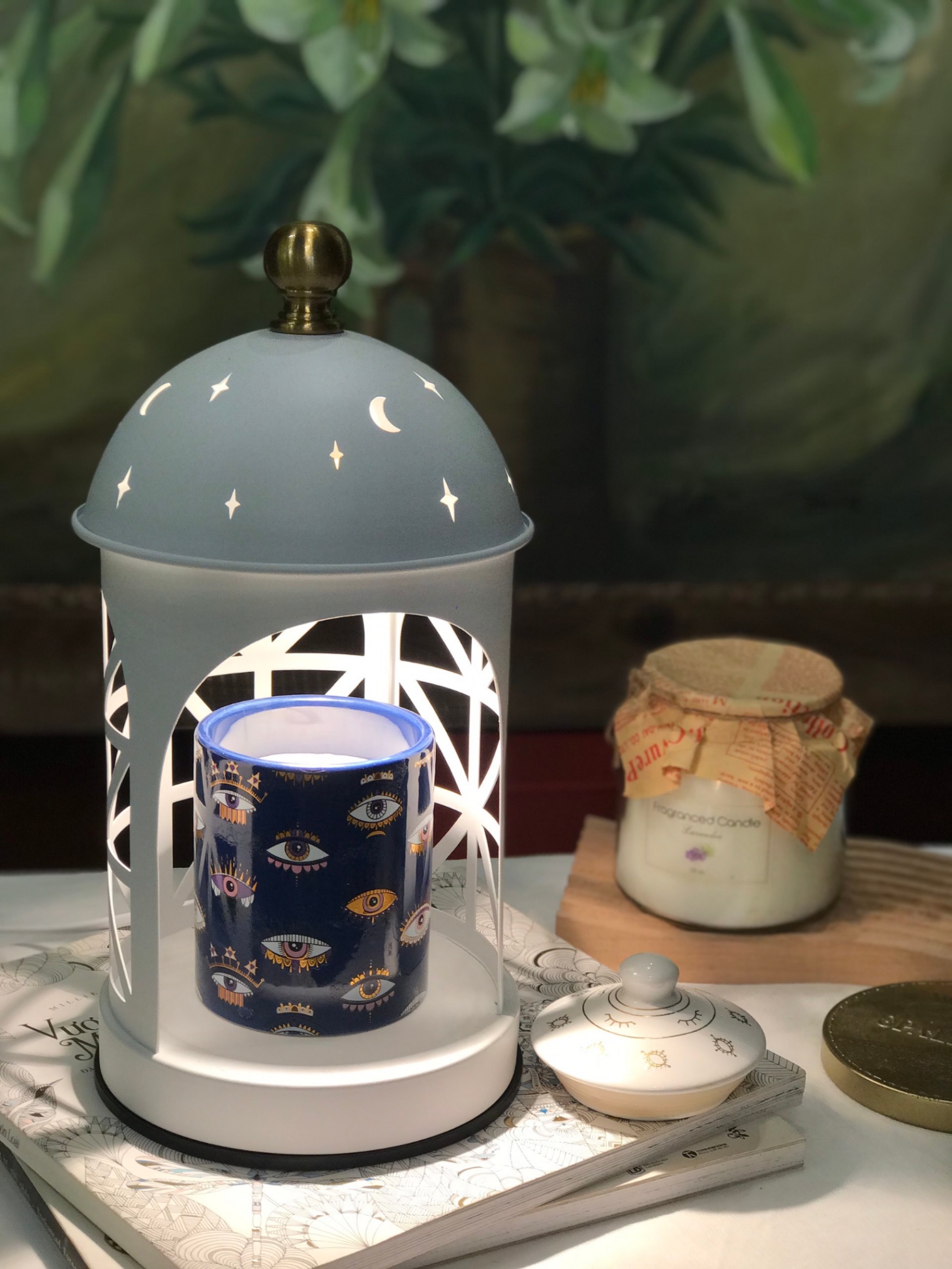Đèn đốt nến trăng sao