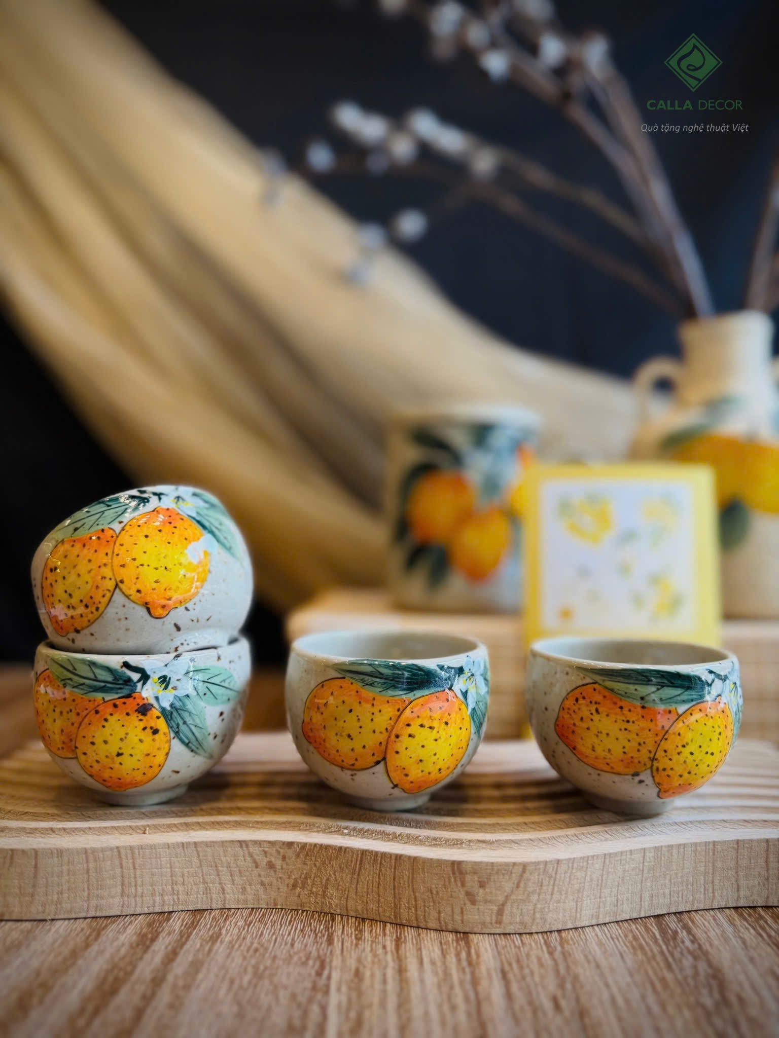 Set 4 chén quả chanh