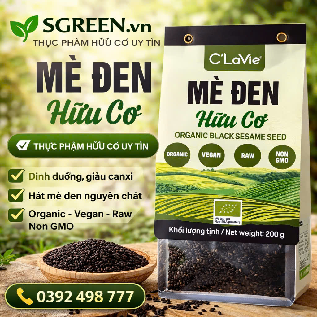 Hạt mè đen hữu cơ C'LaVie 200g