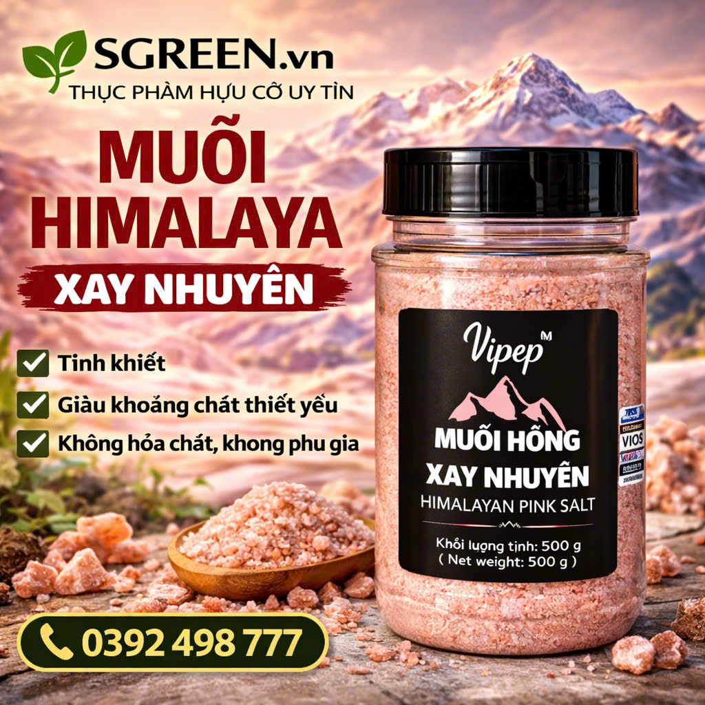 Muối hồng Himalaya xay nhuyễn 500g
