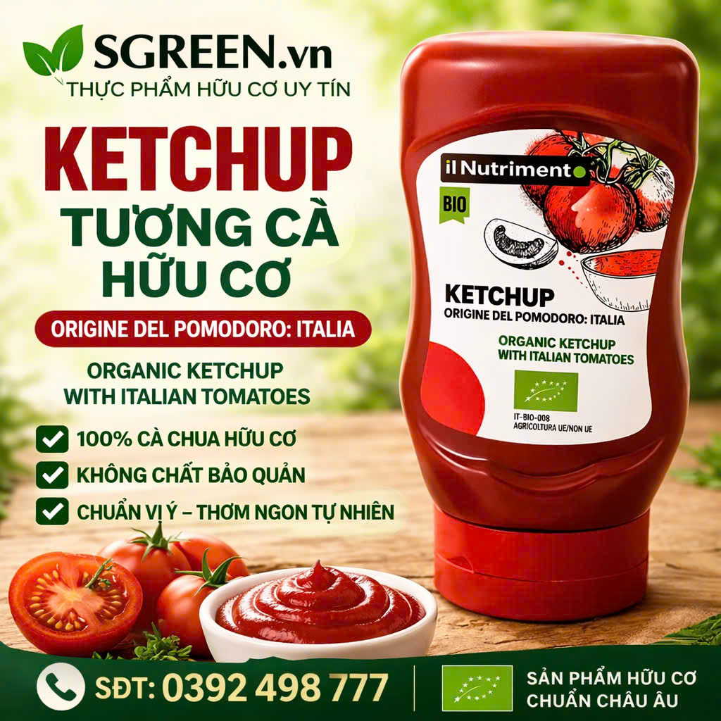 Tương cà Ketchup hữu cơ IL Nutrimento 310g