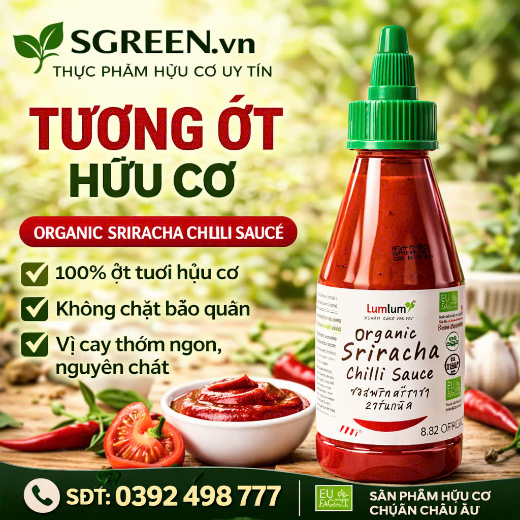 Tương ớt Sriracha hữu cơ Lumlum 250g