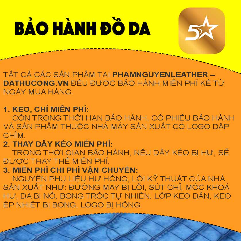 Bảo Hành Vàng cho Phạm Nguyễn Leather