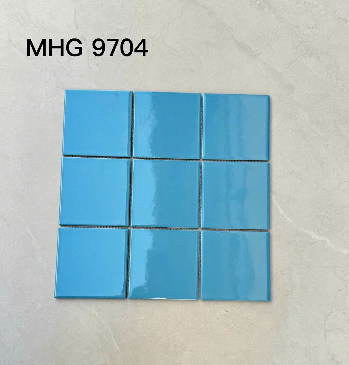 Gạch mosaic men bóng 10x10 màu xanh biển 9704