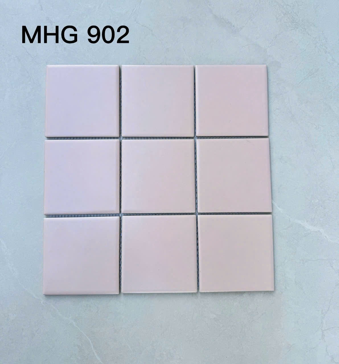 Gạch mosaic men mờ 10x10 màu hồng 902