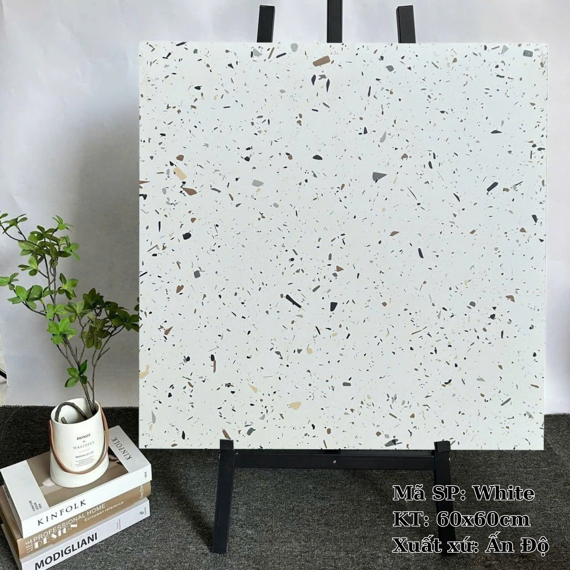 Gạch Đá Mài 600x600 mm Ấn Độ White