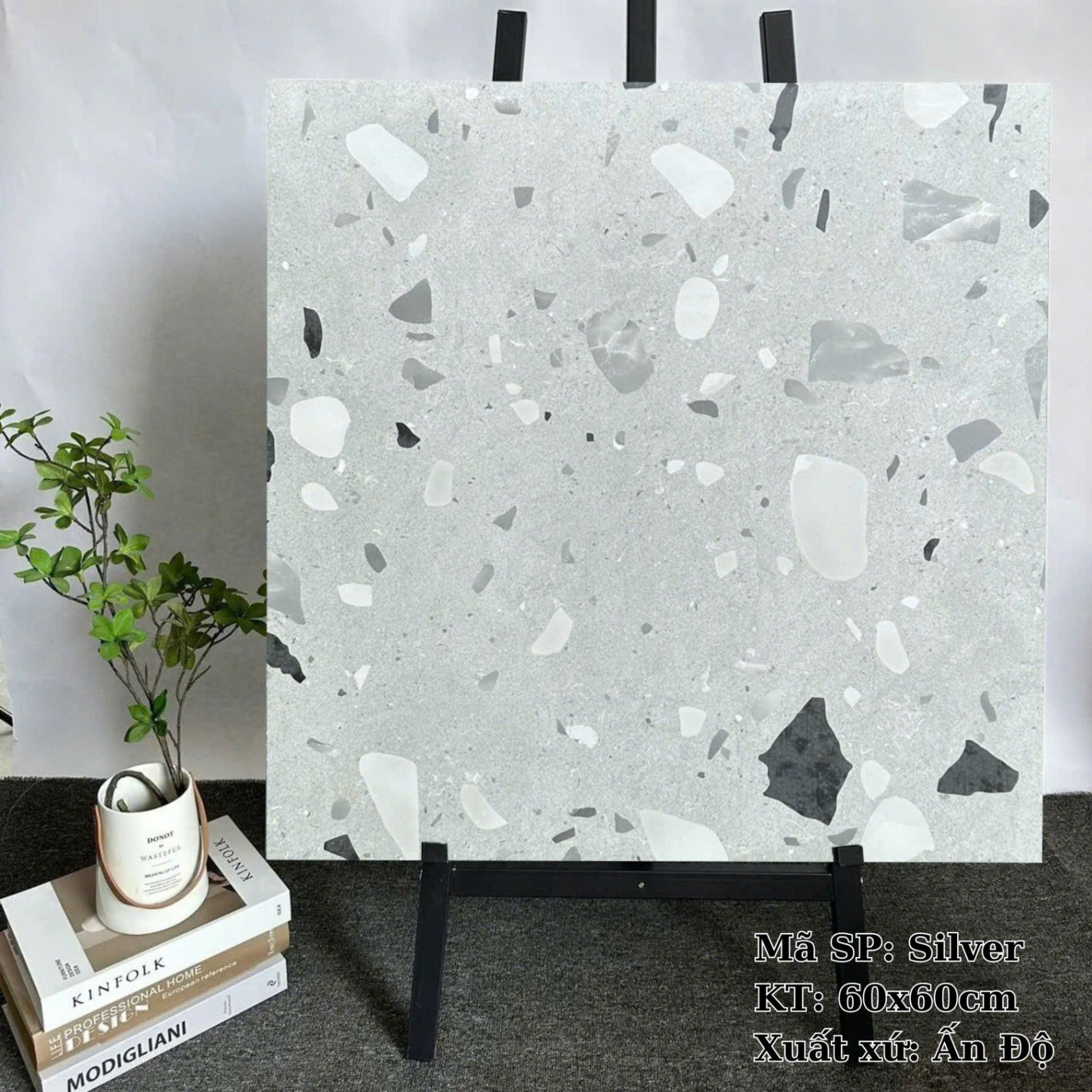 Gạch Đá Mài 600x600 mm Ấn Độ Sliver