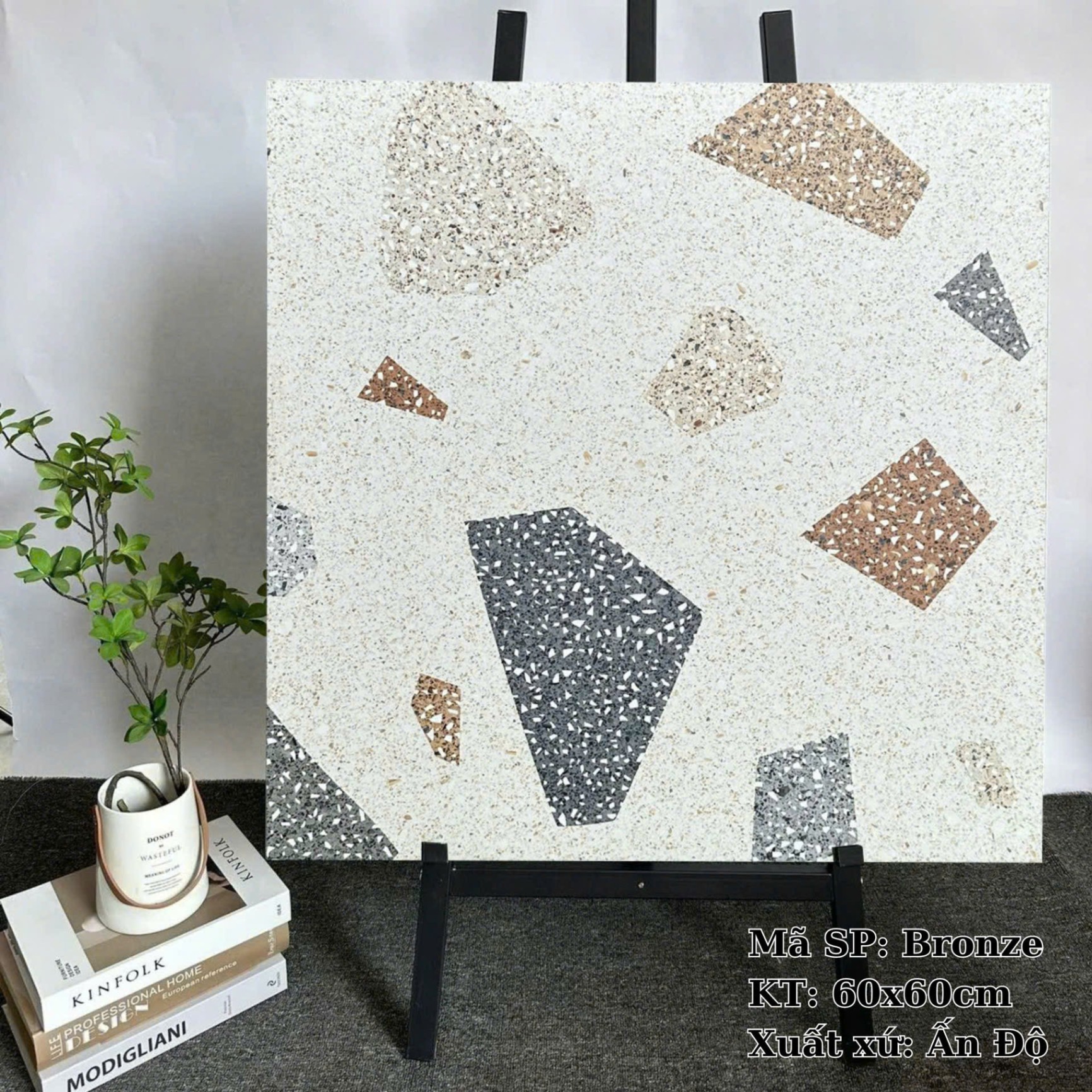 Gạch Đá Mài 600x600 mm Ấn Độ Bronze