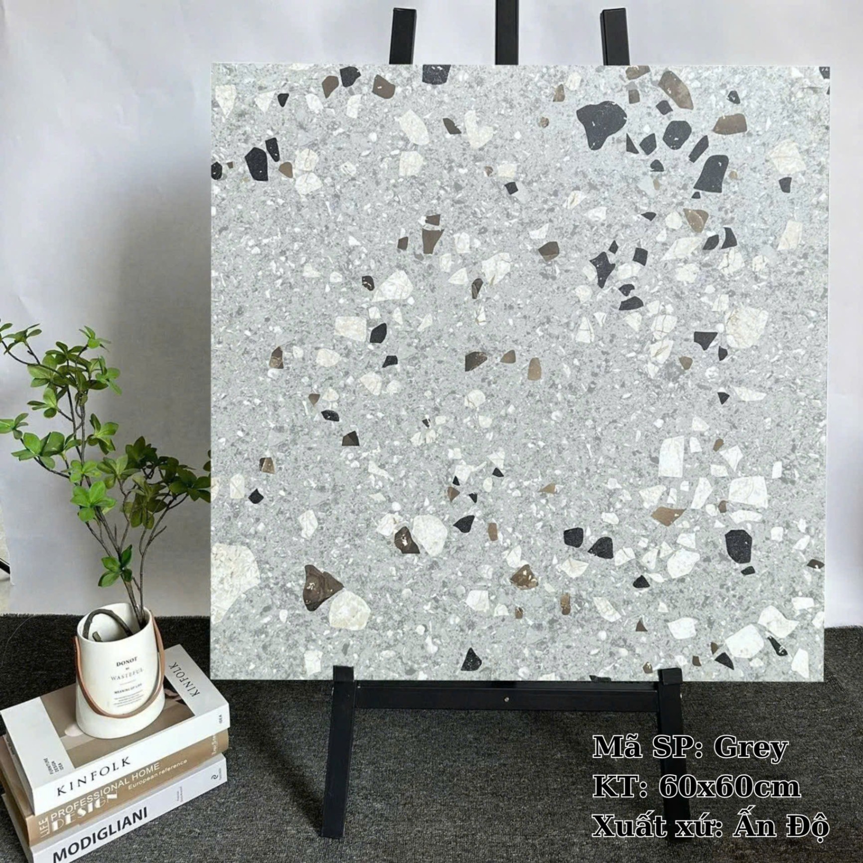 Gạch Đá Mài 600x600 mm Ấn Độ Grey
