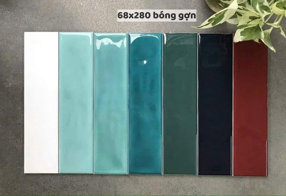 Gạch Thẻ 68x280mm Bóng Lượn Nhiều Màu