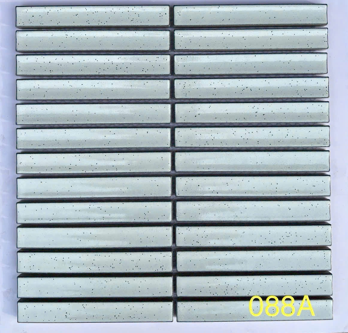 Gạch Mosaic Que, Bề Mặt Lõm Màu Trắng MHT 088A