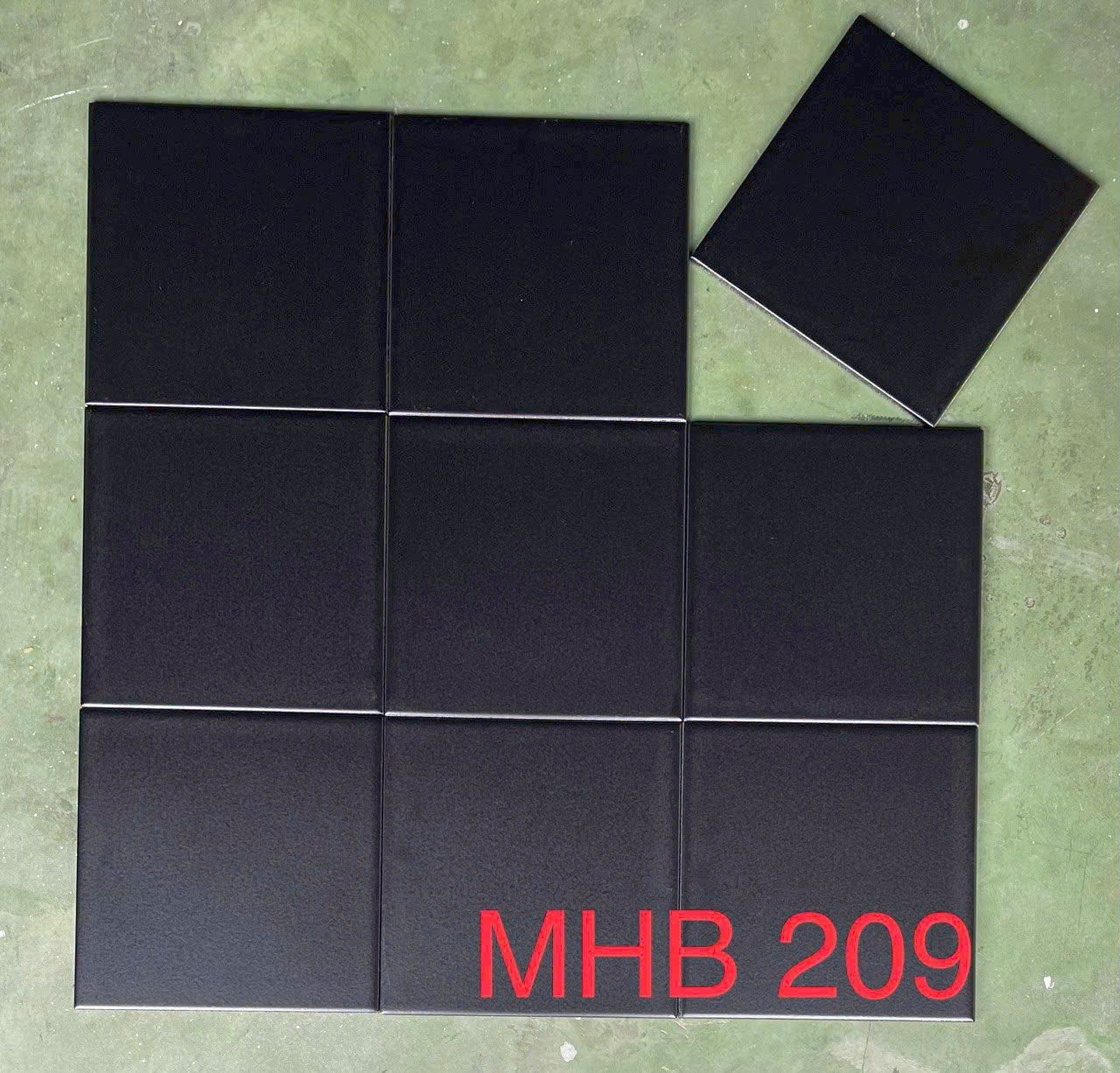 Gạch Bông 200x200mm Màu Đen Mờ MHB 209