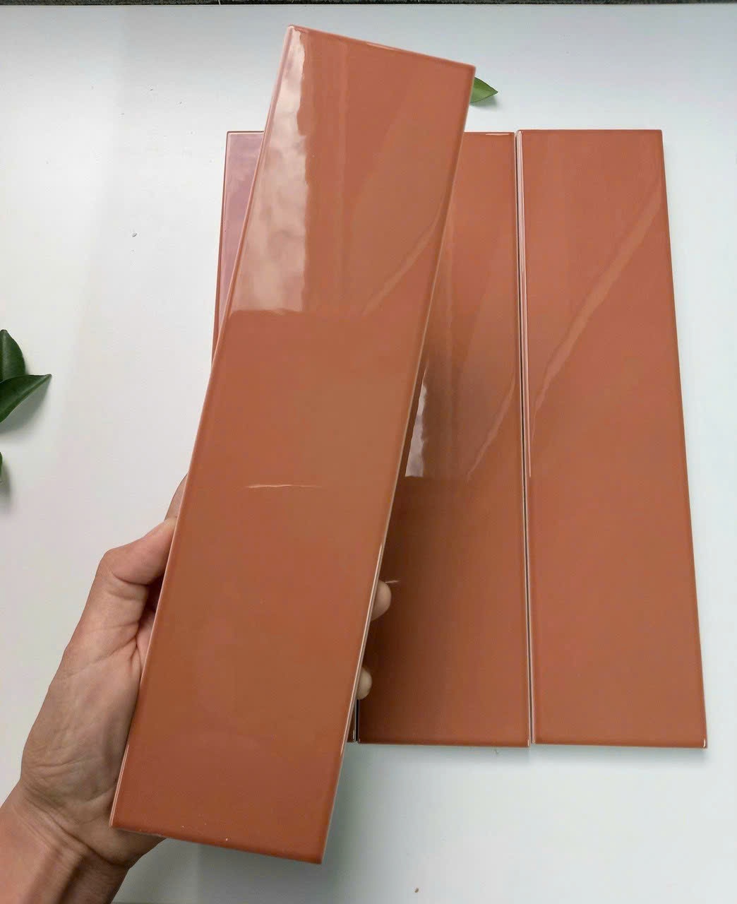 Gạch Thẻ Bóng 75x300mm Màu Cam