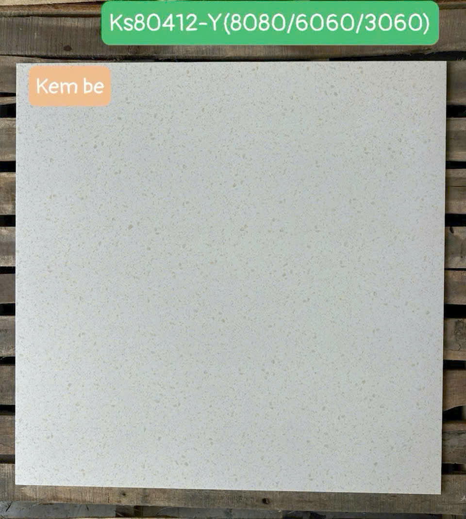 Gạch Terrazzo 80x80 cm Màu Kem Be KS80412