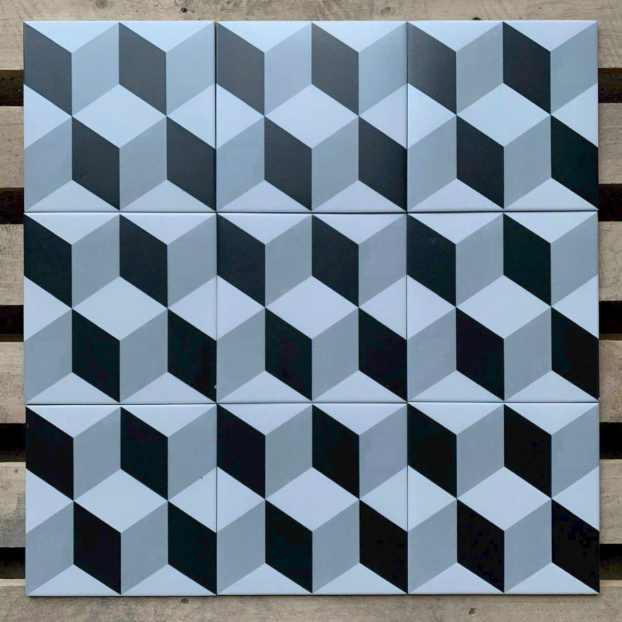 Gạch bông pocelain 20x20 3D