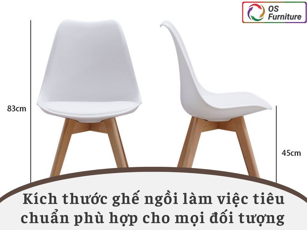 Kích thước ghế ngồi làm việc tiêu chuẩn phù hợp cho mọi đối tượng