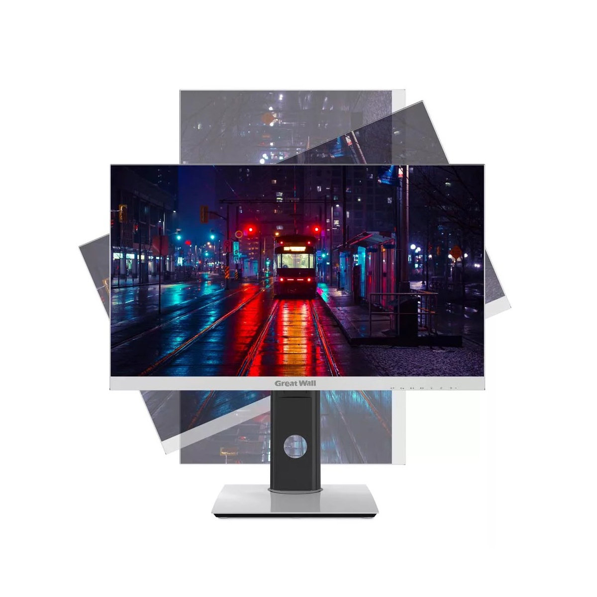 Bộ máy tính All In One Great Wall Q2458 (Intel Core i5-12450H | 16GB | 512GB | 23.8 inch FHD | NoOs | Bạc )
