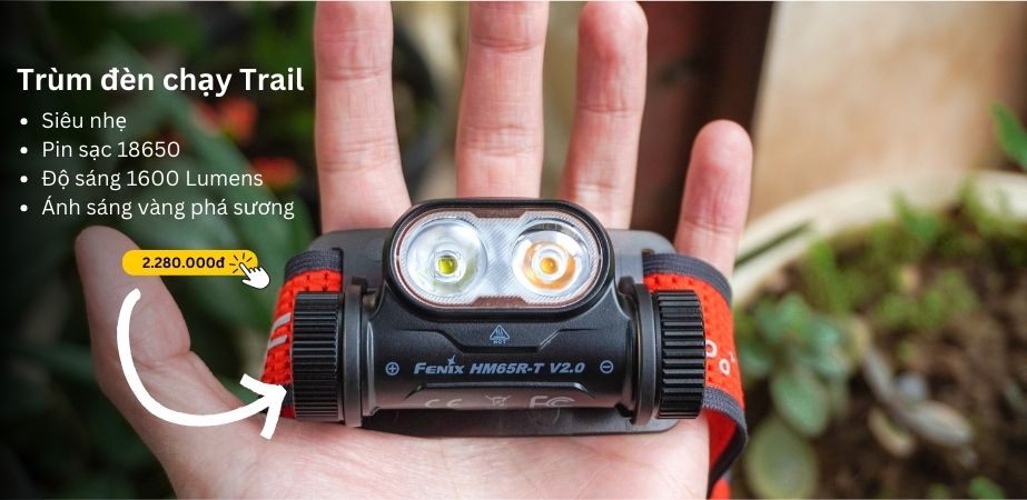 Đèn pin đội đầu Fenix HM65R-T V2.0