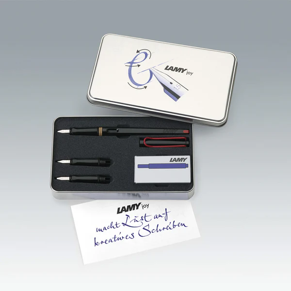 (Set) Bút máy - LAMY Joy - Black (1 bút + 03 ngòi Z50 + 1 hộp T10)