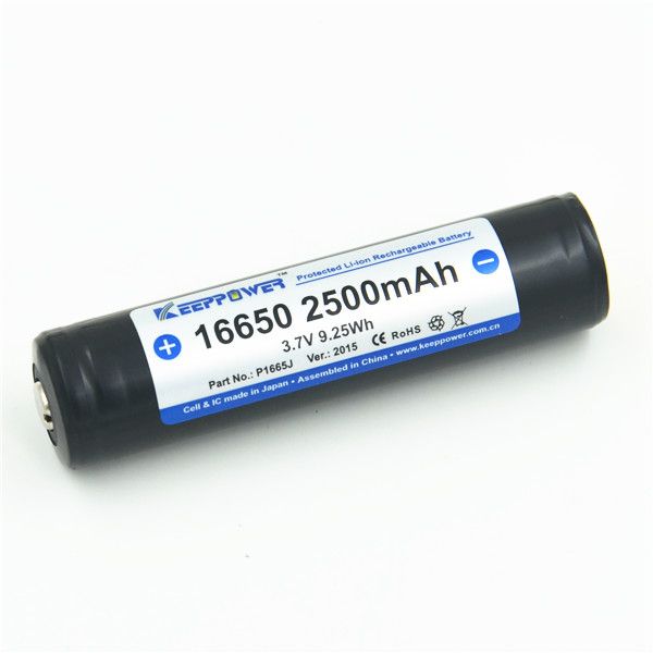 (01 viên) Pin sạc KeepPower 16650 - 2500 mAh - 3.7V (P1665J)