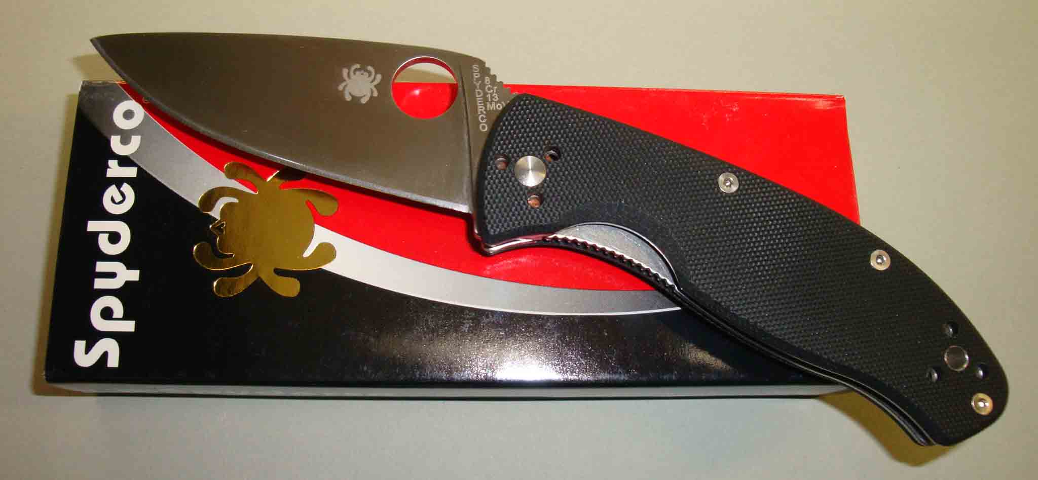 Spyderco Tenacious G-10 Handle Folding Plain Edge Knife