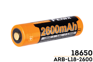 (01 viên) Pin sạc Fenix 18650 - ARB-L18 - 2600 mAh (New 2017 - Màu da cam)