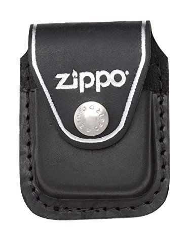Zippo Bao Đựng - Da Đen Có Clip Cài Thắt Lưng (Black Leather Lighter Pouch Lpcb- With Clip)