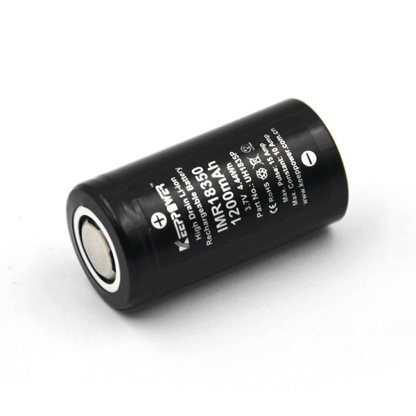 (01 Viên) Pin Sạc Keeppower IMR18350 - 1200 mAh - 3.7V ( Mã UH1835P - Dòng xả cao 15A)