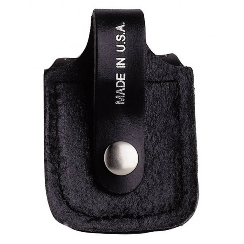 Zippo Bao Đựng - Da Đen Có Loop Treo Thắt Lưng (Black Leather Lighter Pouch Lplb - With Loop)