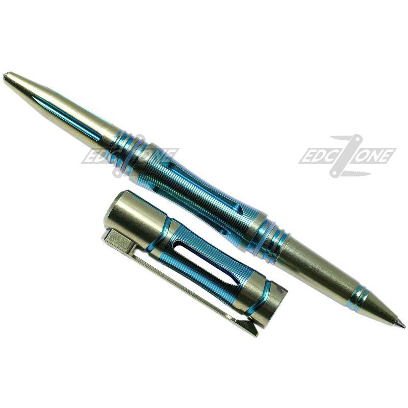 Bút Bi Fenix - T5Ti Halberd Titanium Tactical Pen (Storm Blue - Thân màu xanh lá pha nước biển - Có đầu phá kính)