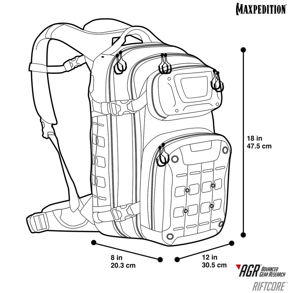 Maxpedition - Ba Lô RIFTCORE™ CCW-Enabled Backpack 23L (Màu Vàng TAN - RFCTAN)