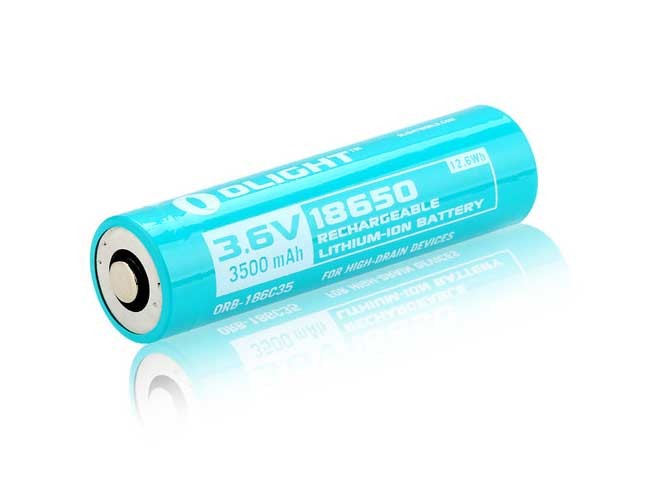 (01 viên) Pin sạc Olight 18650 - 3500 mAh - 3.6V (cho đèn S30R Baton III - ORB-186C35 - Màu Xanh Nhạt)