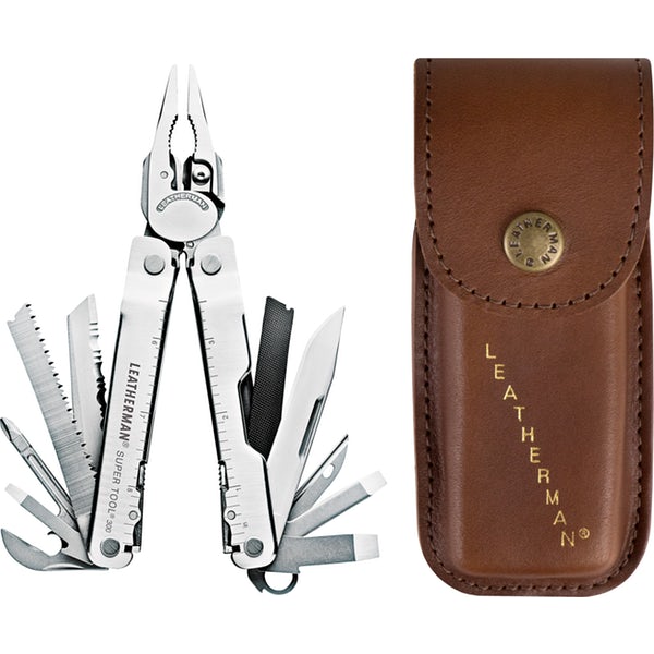 Heavy Leatherman - Supertool 300 Heritage ( Vỏ Nhôm Trắng Kèm Bao Da Made in USA )