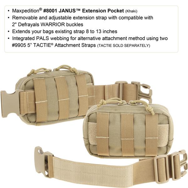 Maxpedition - Túi JANUS EXTENSION Pocket (Màu Black - 8001B)